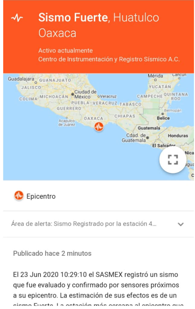Sismo de 7.1 grados sacude a Veracruz