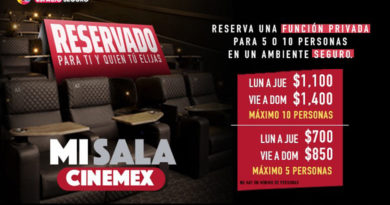 Cinemex Platino de Coatzacoalcos te deja rentar una sala para ti solo a este precio