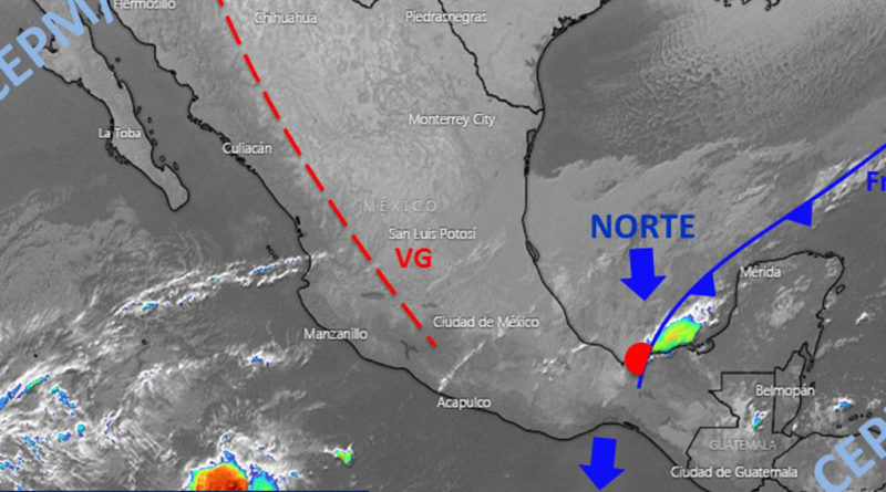 Norte amenaza a Veracruz; Se esperan lluvias de 100 mm