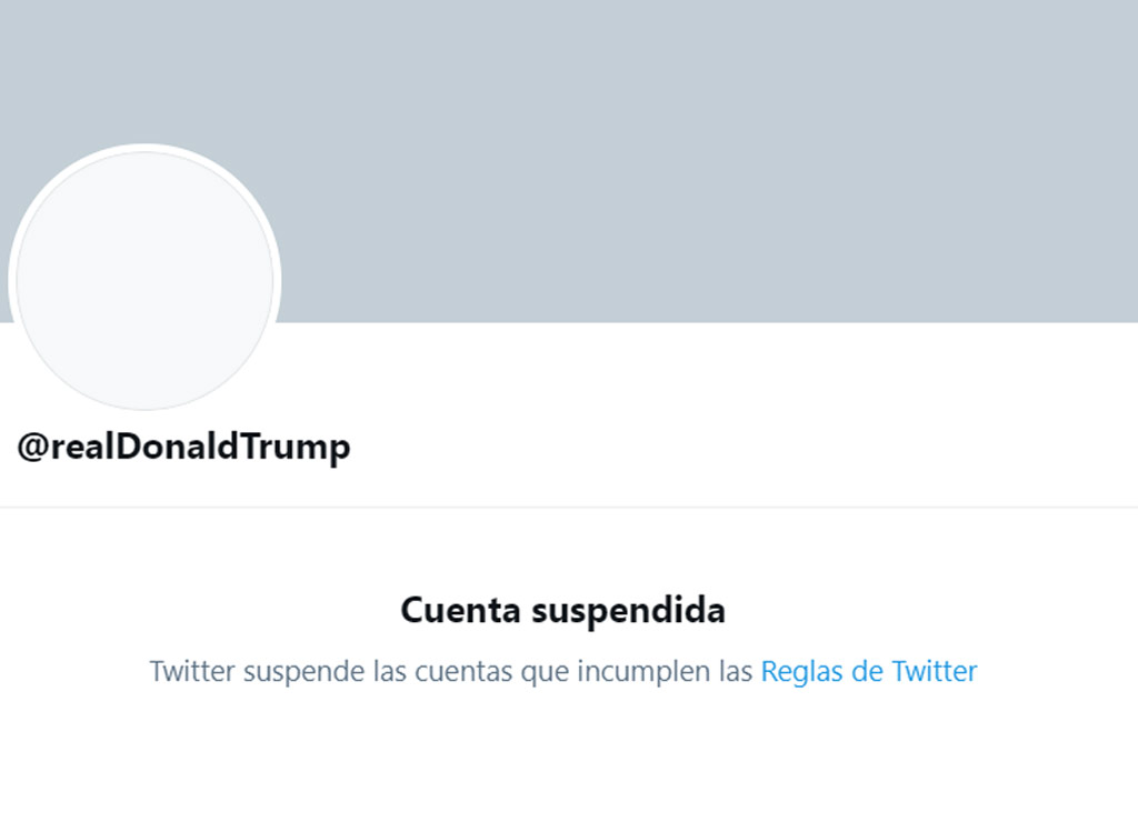 Cuenta de Donald Trump en Twitter es cerrada de forma definitiva
