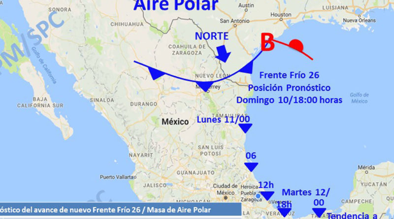 Nuevo norte amenaza a Veracruz a partir del lunes