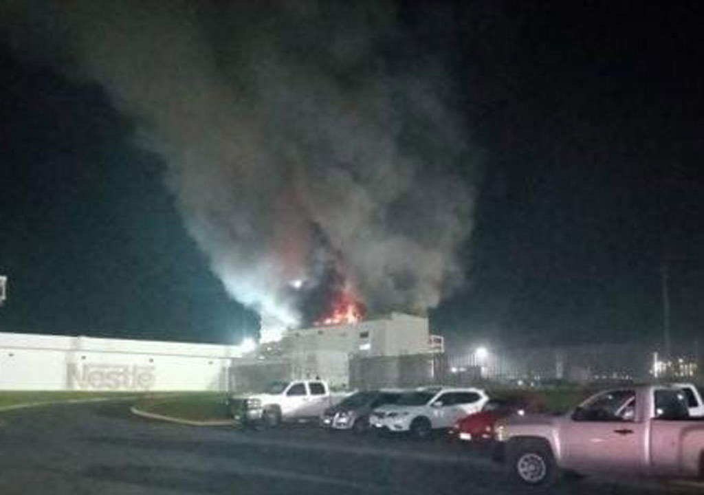 Fábrica de Nestlé en Veracruz sufre incendio