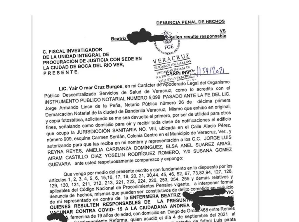 Van contra enfermera que simuló aplicar vacuna en Veracruz