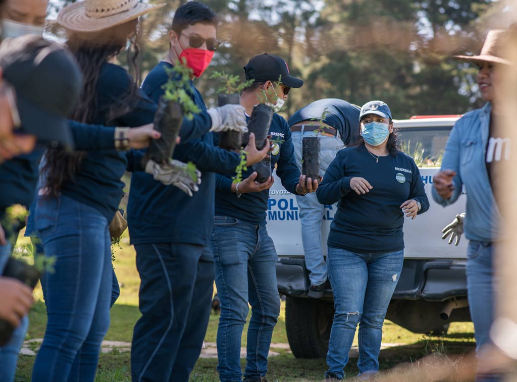Reforestando Cuencas junto con Indheca y la Sedema participan de forma activa en la reforestación de la Cuenca de Miahuatlán.