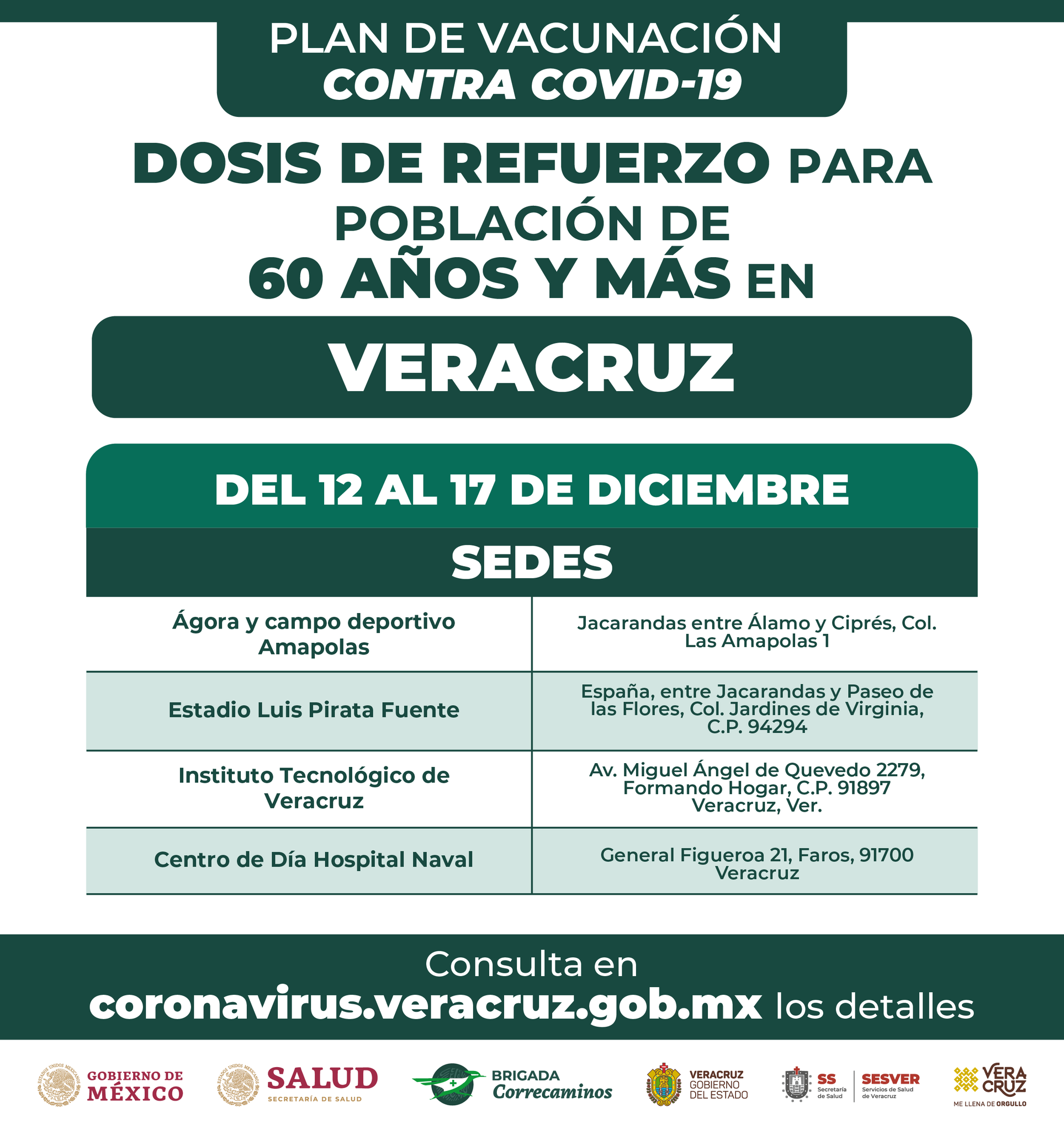 Tercera dosis en Veracruz ya tiene fecha