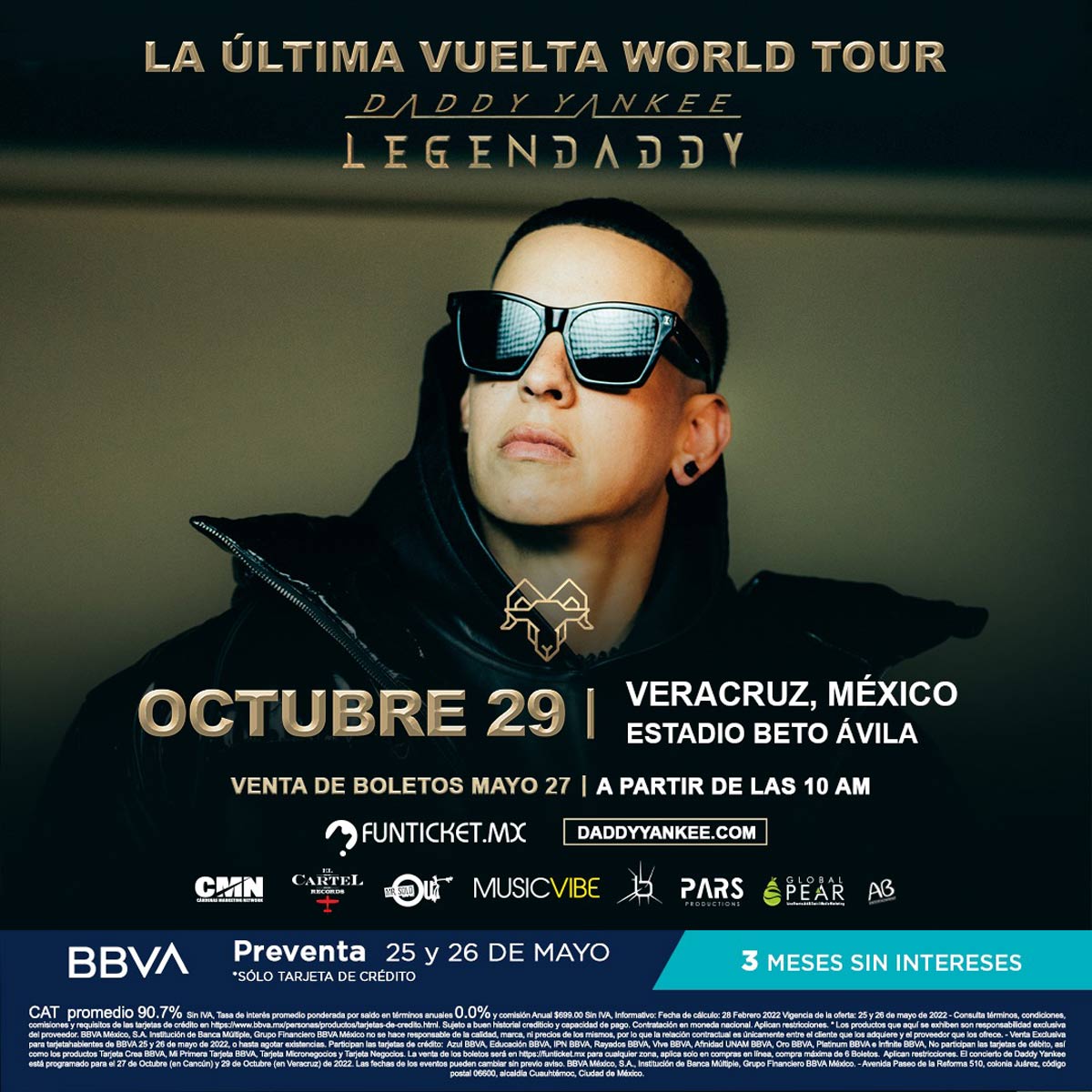 29 de octubre concierto de Daddy Yankee en Veracruz