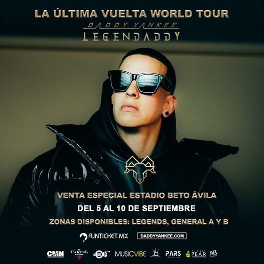 Daddy Yankee en Veracruz el 29 de octubre.