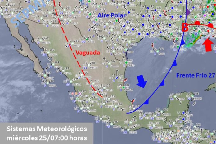 Norte en Veracruz llega con rachas de 105 km/h