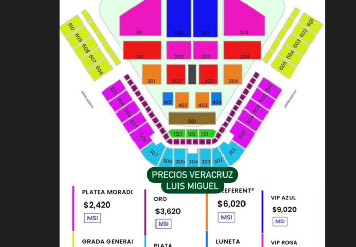 Estos son los precios de los boletos para Luis Miguel en Veracruz