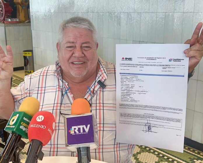 Acepta INE registro de la precandidatura única para la Senaduría Federal de Manuel Huerta por Morena