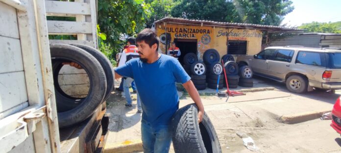 Eliminan más de 66 toneladas de llantas en operativo contra el dengue en vulcanizadoras