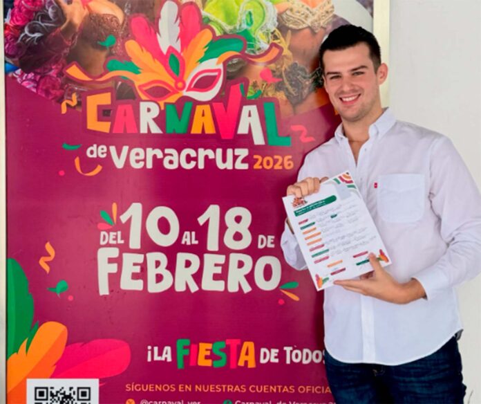 Mario Uchua, primer candidato a rey del Carnaval de Veracruz 2026