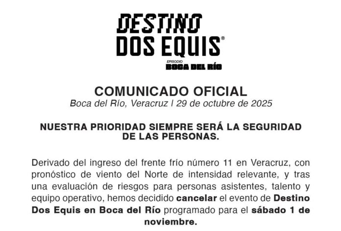 Destino Dos Equis es cancelado en Veracruz por frente frío 11