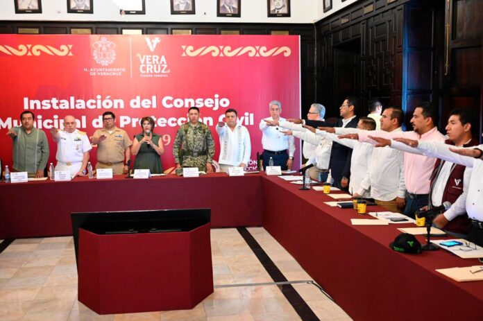 Por el Frente Frío 27 Instalan el Consejo Municipal de Protección Civil en Veracruz