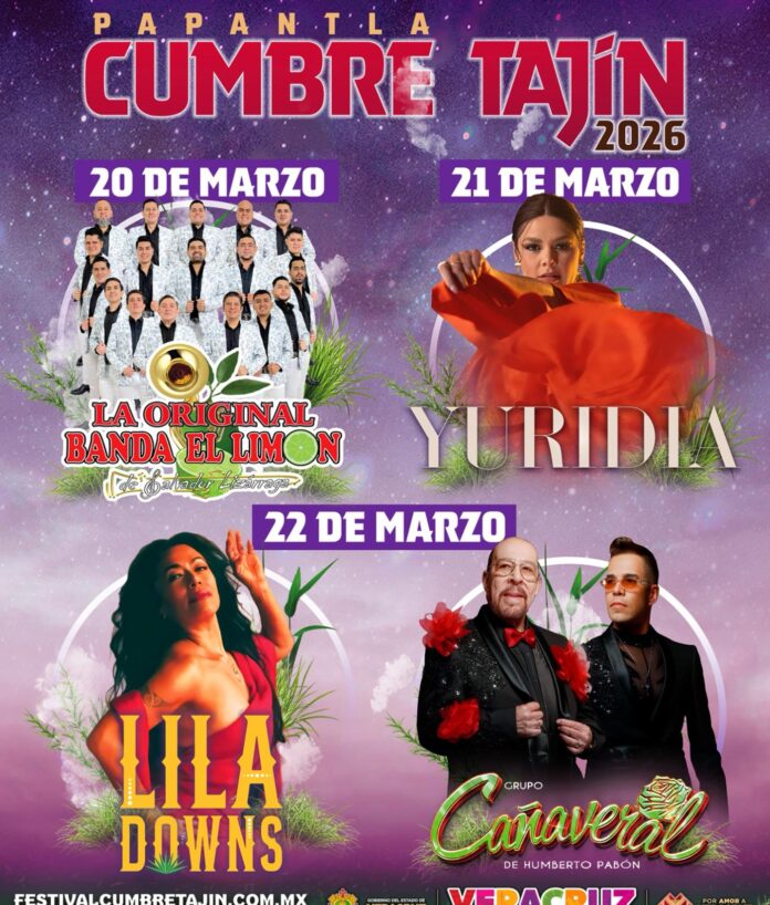 Cumbre Tajín 2026: Lila Downs, Grupo Cañaveral y Banda El Limón se suman al elenco