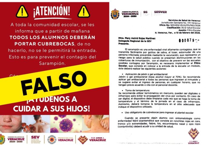 SEV y escuelas chocan por uso de cubrebocas en Veracruz