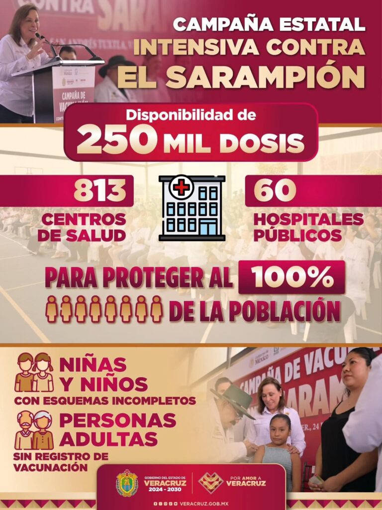 Coatza, libre de casos de sarampión… hasta ahorita