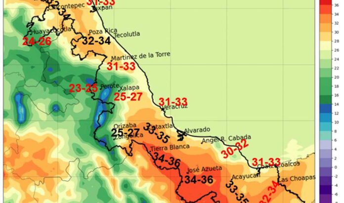 Semana de mucho calor en Veracruz y algunas lluvias