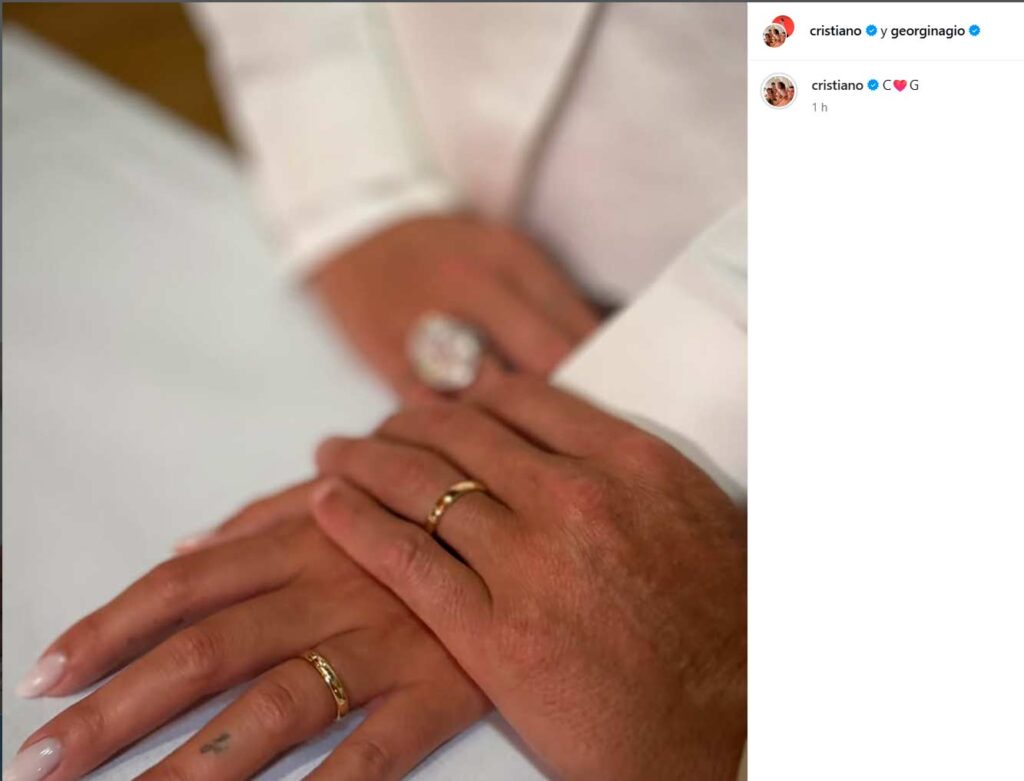 Cristiano Ronaldo y Georgina ya son esposos